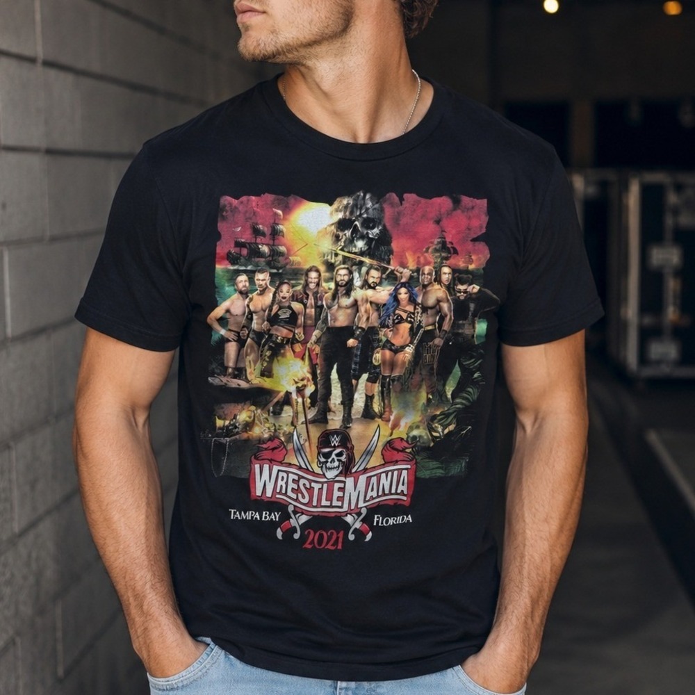 WWE WrestleMania 37 2021 Tampa Bay Florida Event‎ Graphic T-Shirt Men's M